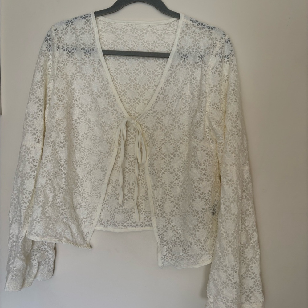 Cute tie lace top. Shein.